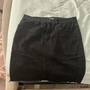 Express Black Jean Skirt